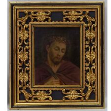 1894 Stary obraz olejny Jezus z koroną cierniową znak J. Bark? 44x39 cm na sprzedaż  PL