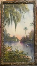 1930s W.C. Addison Florida Souvenir Tourist Painting for sale  Shipping to South Africa