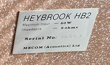 Heybrook hb2 speakers. for sale  LARGS