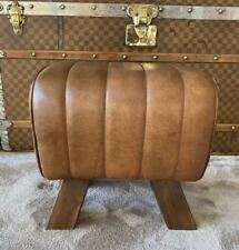 Brown leather stool for sale  Shipping to Ireland