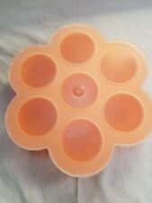 Moldes congeladores de silicona para almacenamiento de alimentos para bebés BEABA con tapa naranja segunda mano  Embacar hacia Mexico