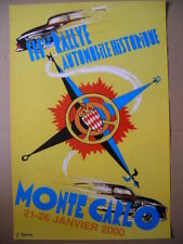 Affiche 3ème RALLYE AUTOMOBILE HISTORIQUE de MONTE CARLO  2000, occasion d'occasion  Expédié en Belgium