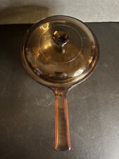 Cacerola de vidrio ámbar Corning Vision Ware con tapa 1,5 L, usado segunda mano  Embacar hacia Argentina