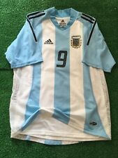 Camiseta deportiva Argentina 2002 #9 Batistuta Copa Mundial AFA M River doble capa segunda mano  Argentina 