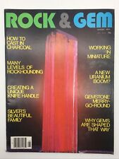 1977 AUGUST ROCK & GEM MAGAZINE Proustite Silver Miniature Uranium Boom Charcoal for sale  Shipping to South Africa