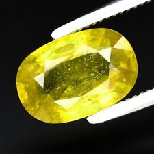 Piedra preciosa esfena amarilla verdosa natural ovalada de 1,21 quilates 8,3 x 5,5 mm, brillo de diamante segunda mano  Embacar hacia Argentina