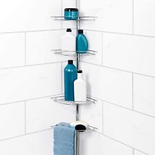 Zenna Home Chrome 4-Shelf Tension Pole Corner Shower Caddy for sale  Shipping to South Africa