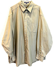 Camisa social masculina vintage Tommy Hilfiger 18 36-37 manga longa botão bronzeada Y2K comprar usado  Enviando para Brazil