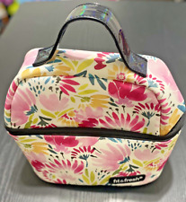 Fit & Fresh Insulated Lunchbox Thermal Zippered Pink Tote Bag Floral Work Picnic for sale  Shipping to South Africa