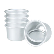 Usado, 5 mini latas redondas de alumínio para bolo panela faça você mesmo molde para assar com fundo removível ferramenta de 2 polegadas comprar usado  Enviando para Brazil
