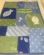 Pottery Barn Baby /toddler BoyFish Tie Dye Quilt 34X47 InAnd Coordinating Sheet for sale  Shipping to South Africa