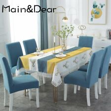 Toalha de mesa nórdica algodão linho mesa de jantar e cadeira capa simples para jantar comprar usado  Enviando para Brazil