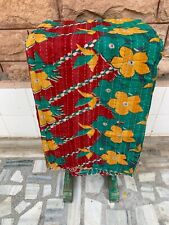 Colcha reversível Kantha Winter Gudari costurada à mão colcha algodão patch trabalho comprar usado  Enviando para Brazil