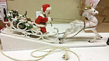 1950's Vintage German Automatic Electric Santa on Sleigh & Reindeer Moving 34" for sale  Shipping to South Africa