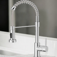 Chrome Kitchen Tap Sink Mixer Taps Pull Down Sprayer Single Handle BLACK HOSE for sale  Shipping to South Africa