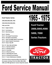 Tractor Service Manual Fits Ford 2000 3000 4000 5000 7000 (3400-5550) 1965-1975 for sale  New York