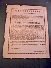 1825c plakat anschlagzettel gebraucht kaufen  Deutschland