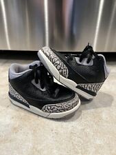 Nike Air Jordan 3 tamanho 7C preto cimento bebê 2017 832033 021 11 4 RARO, usado comprar usado  Enviando para Brazil