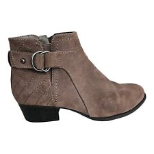 Used, Unisa Boots Women's 7.5M Unbonda Ankle Booties Heels Buckle Side Zipper Taupe for sale  Shipping to South Africa