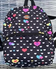 Dickies Black Backpack Small Size Rucksack Bag Heart Pattern Child School Bag, used for sale  Shipping to South Africa