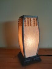 Lindo abajur de mesa com miçangas tecido de cabeceira luz noturna , usado comprar usado  Enviando para Brazil
