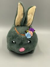 Ideal Toys Direct 12"" conejo verde felpa gris animal de peluche con flores segunda mano  Embacar hacia Argentina