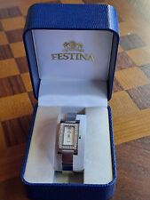 Reloj de pulsera para mujeres ""FESTINA"" en color plata con pulsera de metal en embalaje original segunda mano  Embacar hacia Argentina