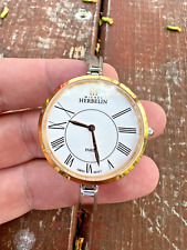 USED 31mm Michel Herbelin lady quartz steel & gold ref 17411 SCANDINAVE watch for sale  Shipping to South Africa