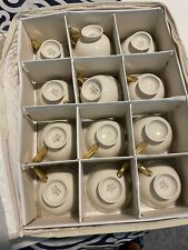 12 tazas de té vintage Haviland EE. UU. oro azul real con estuche de almacenamiento segunda mano  Embacar hacia Argentina