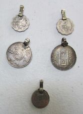 Vintage Lot of 5 Middle Eastern / Arabic Pendant Coins for Jewelry Making -S M L for sale  Shipping to South Africa