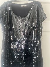 Black sequin top for sale  LEICESTER