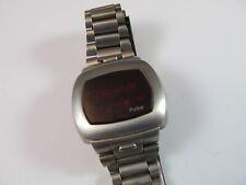 Used, PULSAR MENS 1976 ALL STEEL LED WATCH CLEAN LOOKER NICE LENS for sale  Shipping to South Africa
