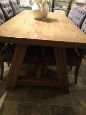Chunky wood table for sale  WREXHAM