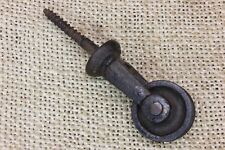 old tiny screw barn pulley 3/4" wheel cast iron vintage rustic antique black for sale  Shipping to Canada