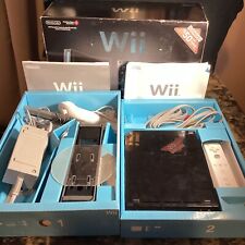 Nintendo Wii Console -Black With Box Manual Controllers And Cords Mint Condition, used for sale  Shipping to South Africa