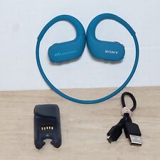 Sony NW WS413 Walkman Wearable Sports MP3 Player Headphones Blue 4GB Bundle for sale  Shipping to South Africa