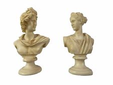 Vintage Busts God Apollo & Goddess Artemis Diana Greek Sculptures Made In Greece for sale  Shipping to South Africa