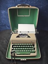Vintage ROYAL Senior Companion Portable Typewriter w/ Tan Case Green for sale  Shipping to South Africa