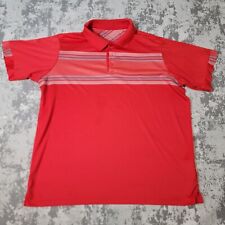 Polo de golf Antigua para hombre cuello de manga corta rojo blanco a rayas talla XL segunda mano  Embacar hacia Argentina