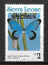 1990 Serra Leoa MNH Legend em insetos azuis borboletas rabo de andorinha azul - W1, usado comprar usado  Enviando para Brazil