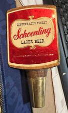 SCHOENLING-------LAGER BEER----4 1/2"----3-SIDED---WOODEN TAP HANDLE for sale  Shipping to South Africa