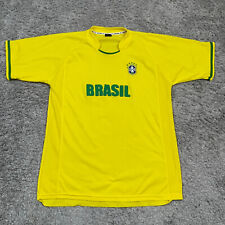 Camiseta deportiva de fútbol de Brasil Edson adulto amarilla mediana manga corta hecha en Perú segunda mano  Embacar hacia Argentina