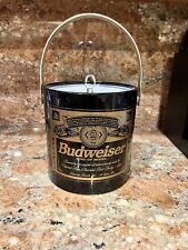 Balde de gelo vintage Budweiser cerveja Anheuser Busch plástico preto e dourado RARO comprar usado  Enviando para Brazil