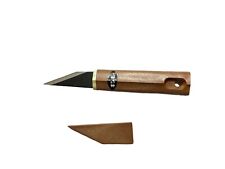 Japanese craft pocket short knife Kiridashi steel blade wood handle sheath for sale  Shipping to South Africa