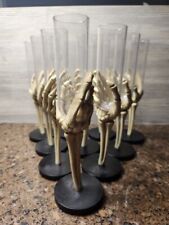10 gafas de flauta de mano esqueleto decoraciones de fiesta de Halloween 8,5" segunda mano  Embacar hacia Argentina