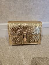 Ladies Gold Mock Croc Clutch Bag BN for sale  Shipping to South Africa