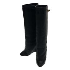 Botas Largas Givenchy Cuero Granulado Negro Tiburón Cerradura Talla 36 Para Mujer con Caja segunda mano  Embacar hacia Argentina