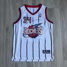 Houston Rockets Throwback Jersey Hakeem Olajuwon White 52 for sale  Shipping to South Africa