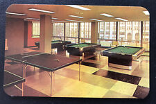 Mesas de ping pong interiores de piscina y centro estudiantil de la Universidad de Nueva York postal vintage C69 segunda mano  Embacar hacia Argentina