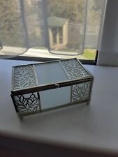 Glass jewellery casket for sale  EXMOUTH